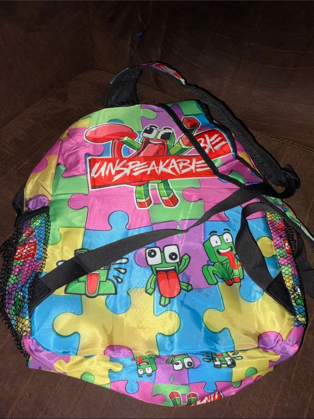 Sale! Undpeakable Kids Backpack Set - Colorful Puzzle Print / New!